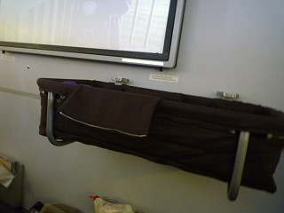 飛行機専用の乳児用ベッド「バシネット」 bassinet
